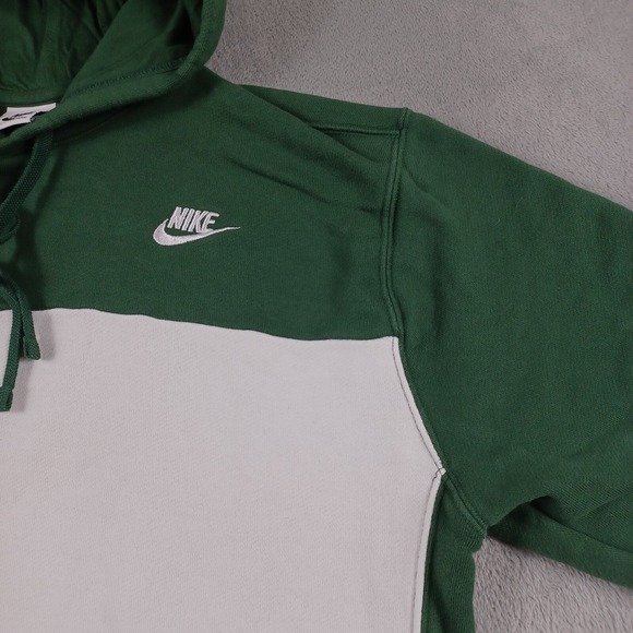 Nike Sweater Mens Medium Green Hoodie Pullover Casual Streetwear Fleece - Picture 3 of 9